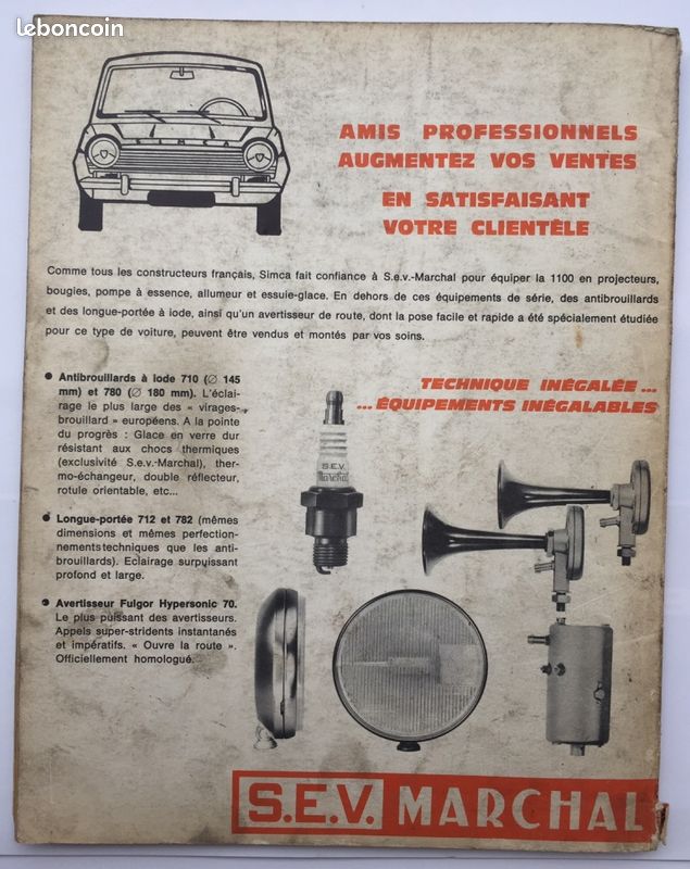 RTA revue technique automobile Simca 1100 N°262 1968 (image 2)