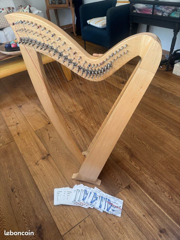 Harpe celtique 29 cordes avec housse très bon état (image 1)