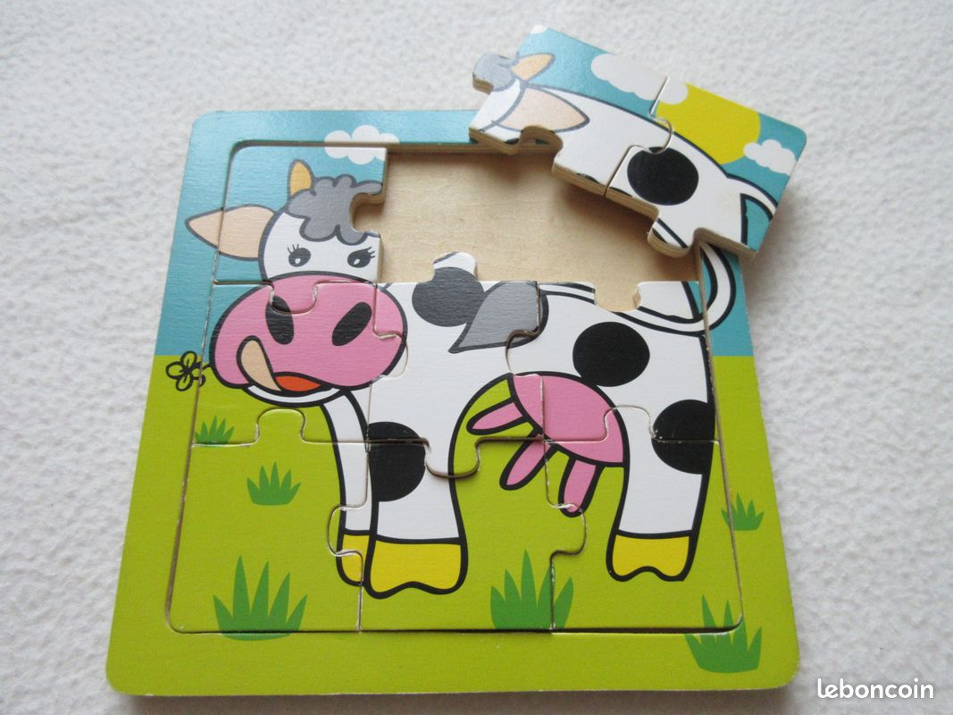 Puzzle vache en bois (image 2)
