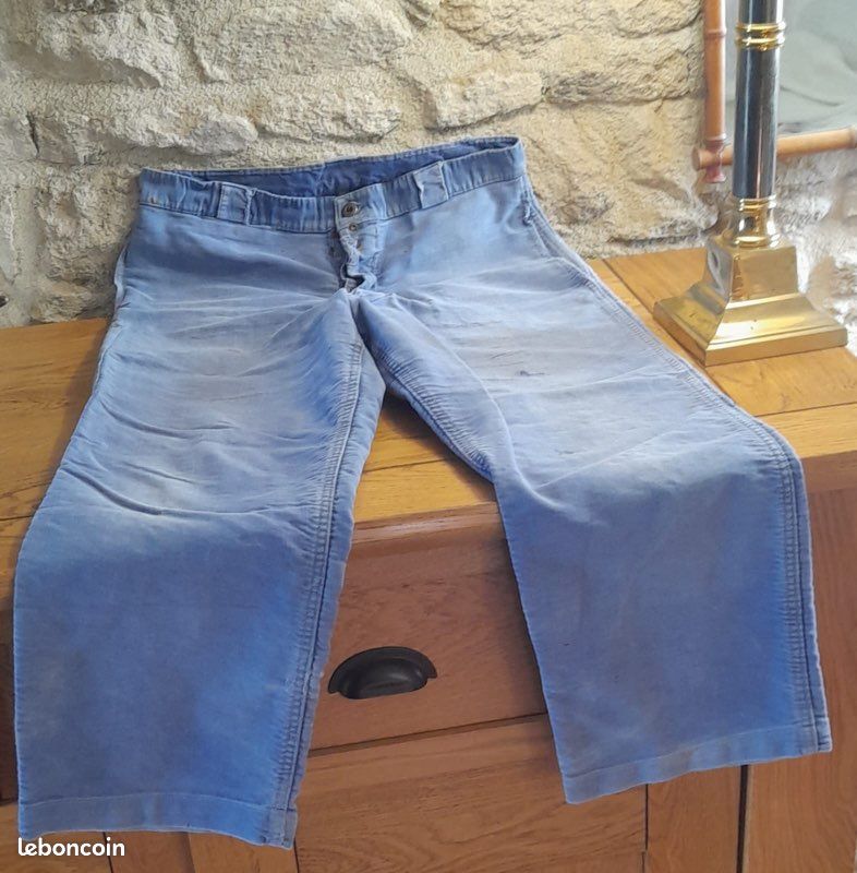 Pantalon De Travail Moleskine Sanfort Rhône Poulain, Bleu, Taille 54 (3XL) - Neuf