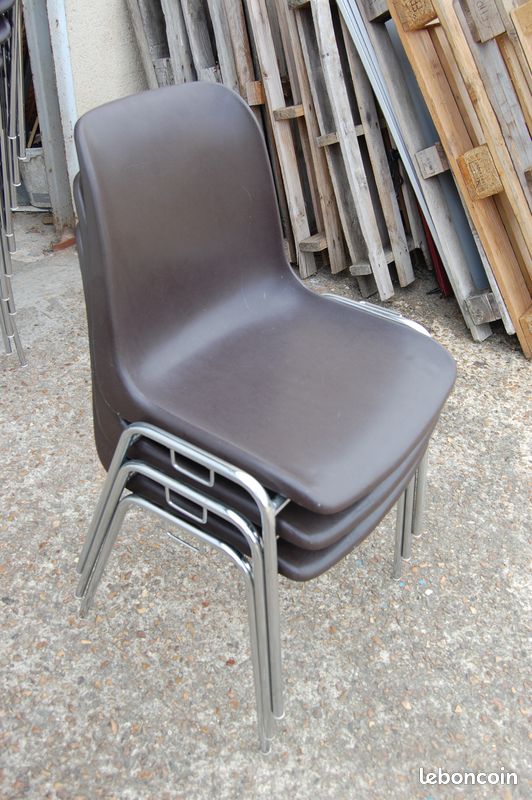 Chaise coque plastique empilable et accrochable, Qté 42+17 (image 5)