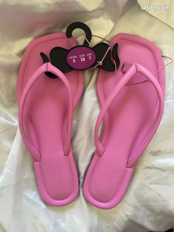 Sandale plate TEXTO rose - Sandales Femme