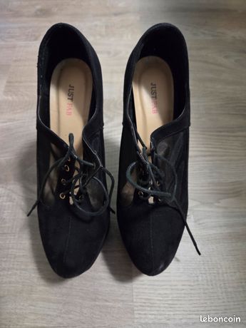 Sandales à talons en suédine Femme - noir - - 17,00