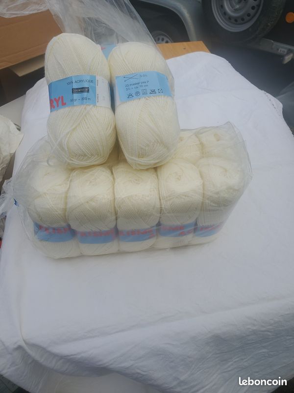 Lot De 12 Pelotes SOFIL Coton Mercerisé Blanc Cassé - Neuves - Tourcoing