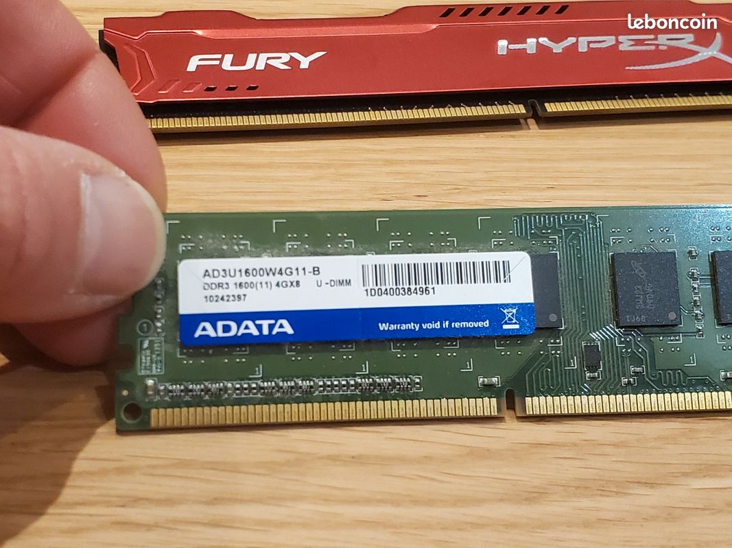 2 barettes mémoire 2x 4go ddr3 - Accessoires informatique