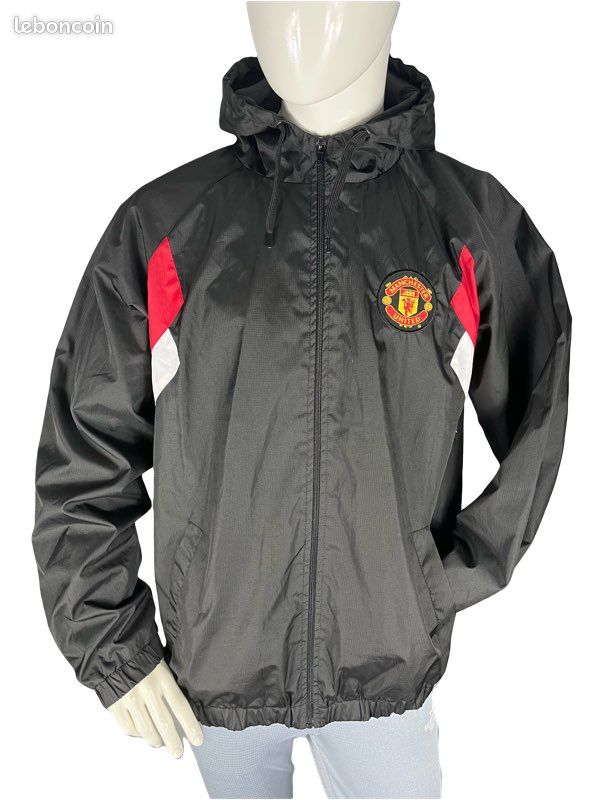 Veste De Foot Manchester United - Noire - Taille L - Longues Manches - Neuve