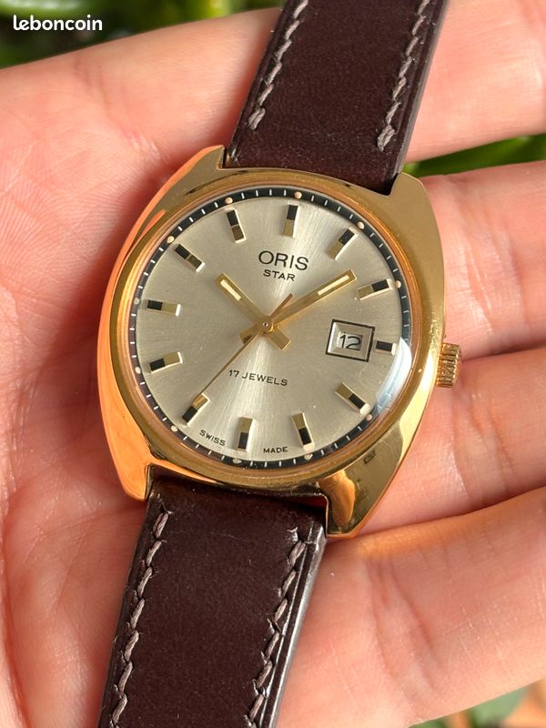 Montre Homme Vintage Vasseur - Mécanique - Boîtier Plaqué Or - Modèle Des Années 1970 - Collection Rétro