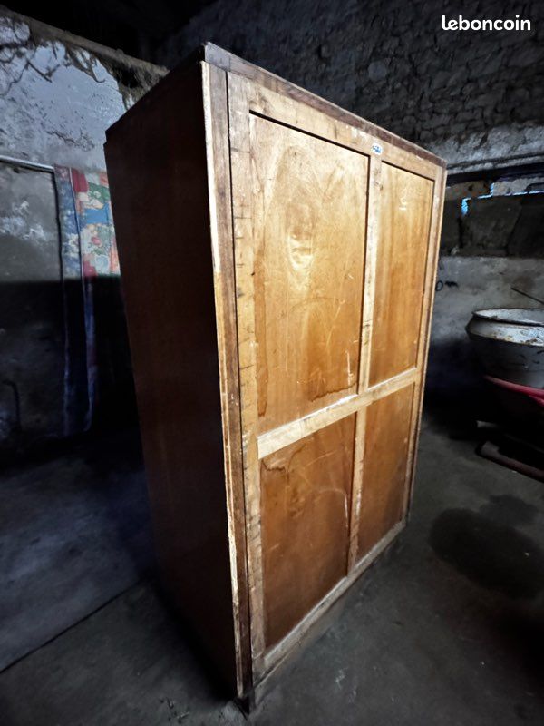 Armoire bois vintage / penderie – bon état (image 6)