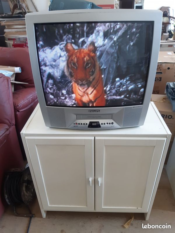 TV Philips vintage avec magnétoscope integré (image 1)