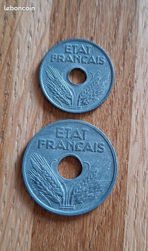 Lot 2 pièces de 10 centimes zinc (image 3)