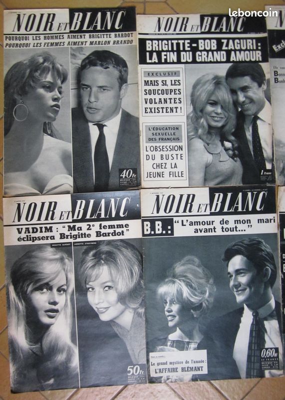 Noir et blanc revue magazine (17) Brigitte Bardot Petain Noel Ursula Andress Petula Clark Jane Fonda De Gaulle Douaumont (image 3)