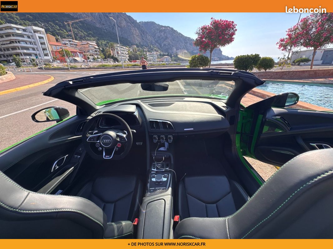 AUDI R8 SPYDER V10 Plus 5.2 FSI 610 S tronic 7 Quattro - Bang Olufsen - Ceramiques - Vert Java - Carbone - Audi ex (image 26)