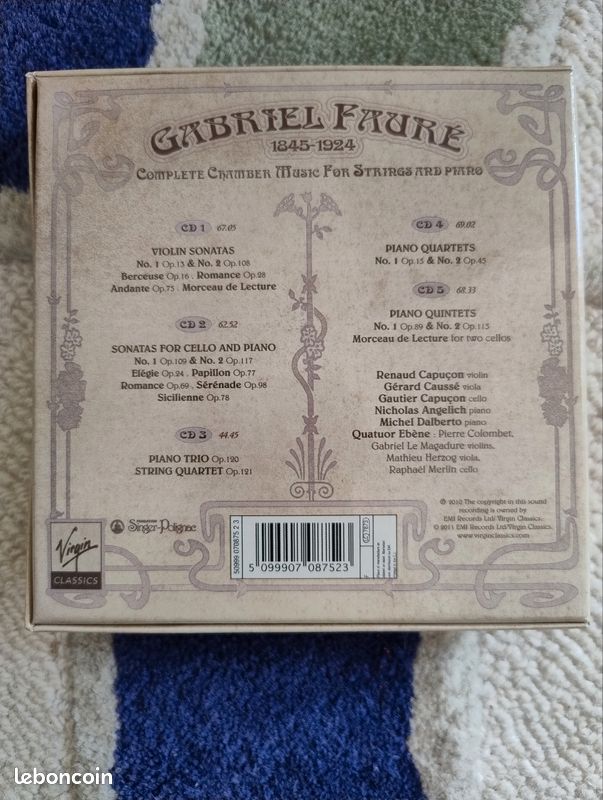 Coffret musique de chambre Gabriel Fauré (image 2)