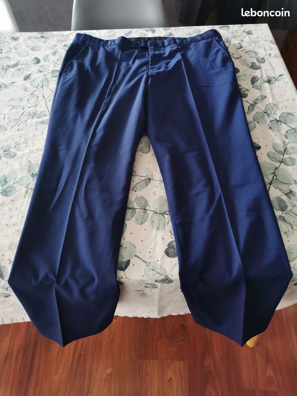 Costume Slim Fit Boglioli 'Sforza' Bleu Marine Laine - Taille 44L (EU 54L) - Neuf Avec étiquette