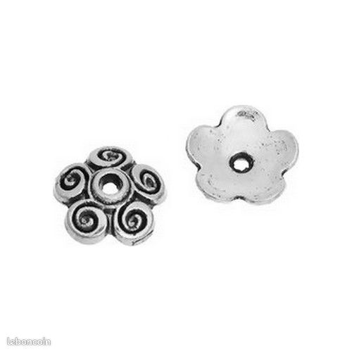 20 Perles caps calotte coupelle _ Fleur 10X3,6mm _ Apprêts création bijoux _ A114 (image 3)