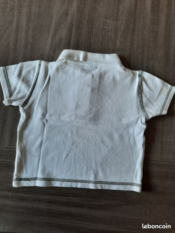 Polo blanc manches courtes 2 ans Am Stram Gram (image 2)