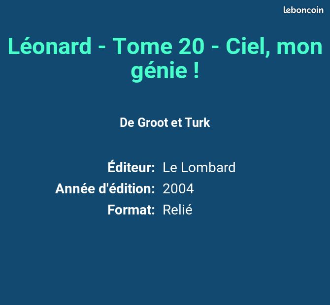 Léonard - Tome 20 - Ciel, mon génie - De Groot et Turk (image 2)