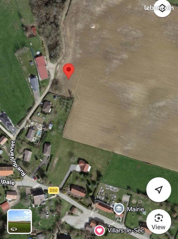 Terrain à vendre · à Villars-le-Sec · 150 000 €