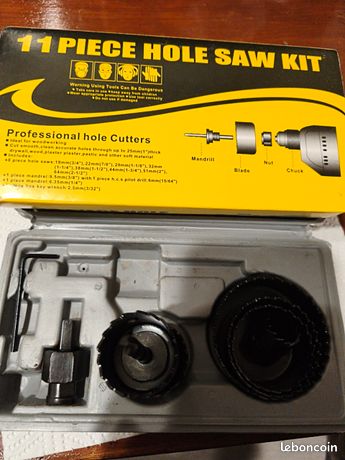 Coffret De 11 Scies Cloches (19 à 67 Mm) - Pour Bois Et PVC - Marque Ribimex - Neuf