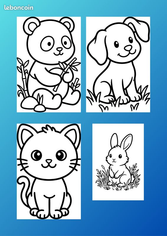 Bébés animaux : Livre de coloriage Bébés animaux pour enfants – 50 coloriages pour les enfants de 2 à 5 ans (image 2)