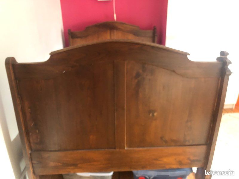 Lit ancien avec sommier 120/190 (image 1)