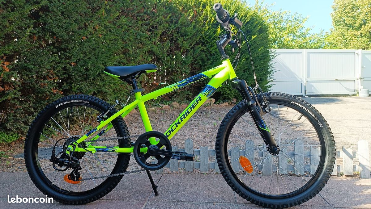 VTT 20 pouces garçon B'twin jaune fluo Vélos