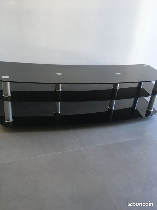 Meuble TV Ateca modèle simply curve noir Excellent état (image 1)