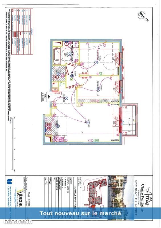 Appartement 3 pièces 60 m² · à Saint-Leu-la-Forêt · 60 m² · 1 400 €