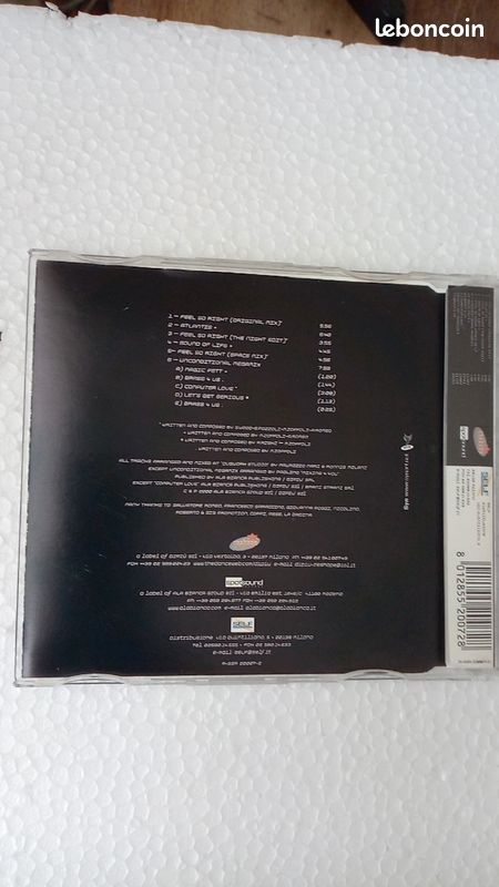 UNCONDITIONAL : "Feel so right" / Maxi CD 6 titres, Italie (2000) (image 2)