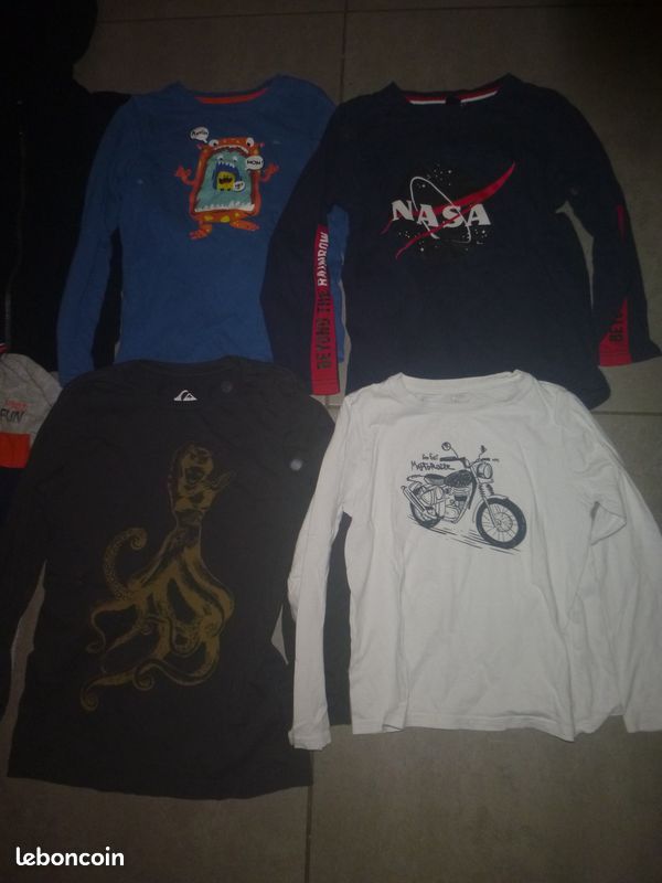 Lot 12 vestes + sweats + pulls 8 ans garçon Okaidi Zara Quicksilver (image 4)