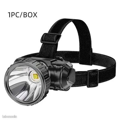 Lampe Frontale LED T51 Super Lumineuse - 1200 Lumens, Rechargeable USB, Étanche IPX4 - Idéale Camping Et Bricolage