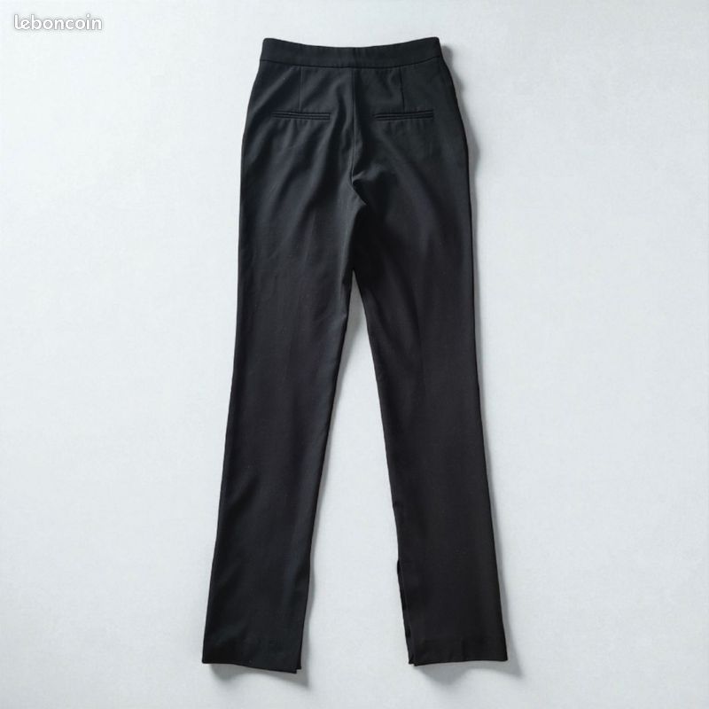 Pantalon noir femme noir taille S (36) coupe droite fente cheville (image 2)
