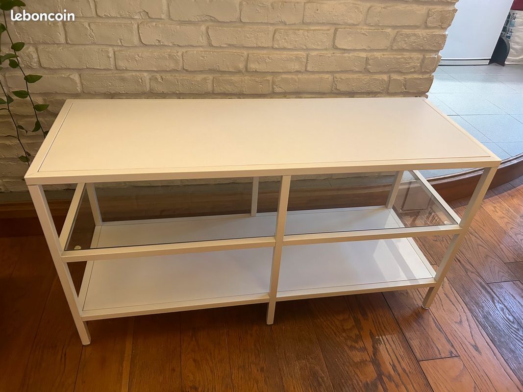 Meuble TV / Banc entrée Vittsjö IKEA blanc 100x36x53 cm (image 2)