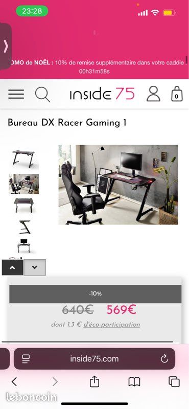 Bureau DX Racer gaming 8 (image 1)