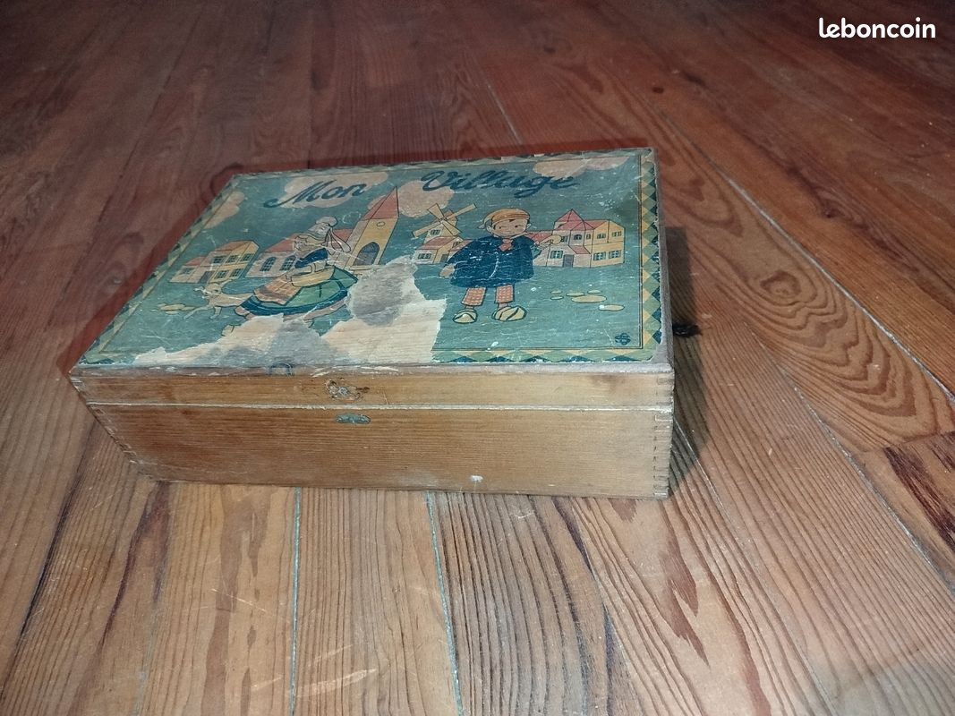 Ancien Jeu De Construction En Bois Pour Enfants - Espagne, Années 1930