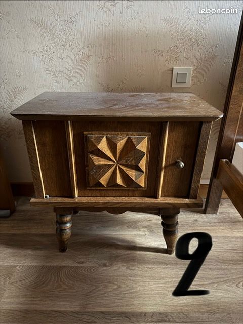 Lit + chevet + armoire (image 3)