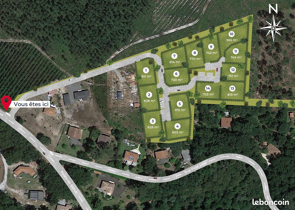 Terrain 720 m² Castets · 125 000 €