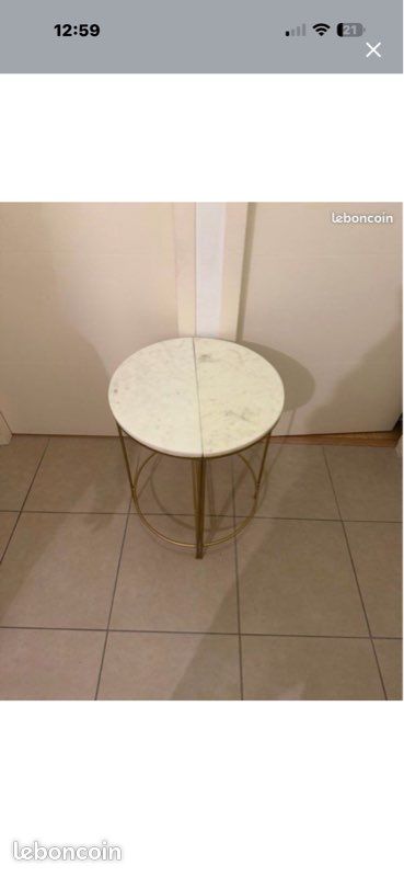 Table de chevet en marbre (image 2)