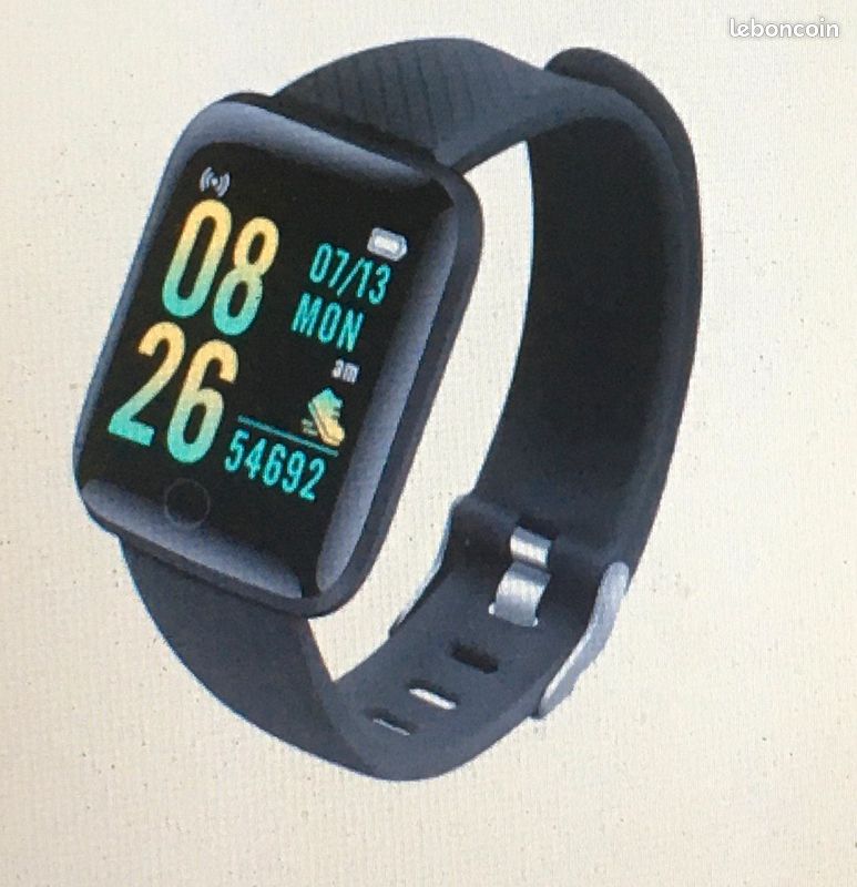 Montres smartwatch femme et homme noir,bleu et rose (image 2)