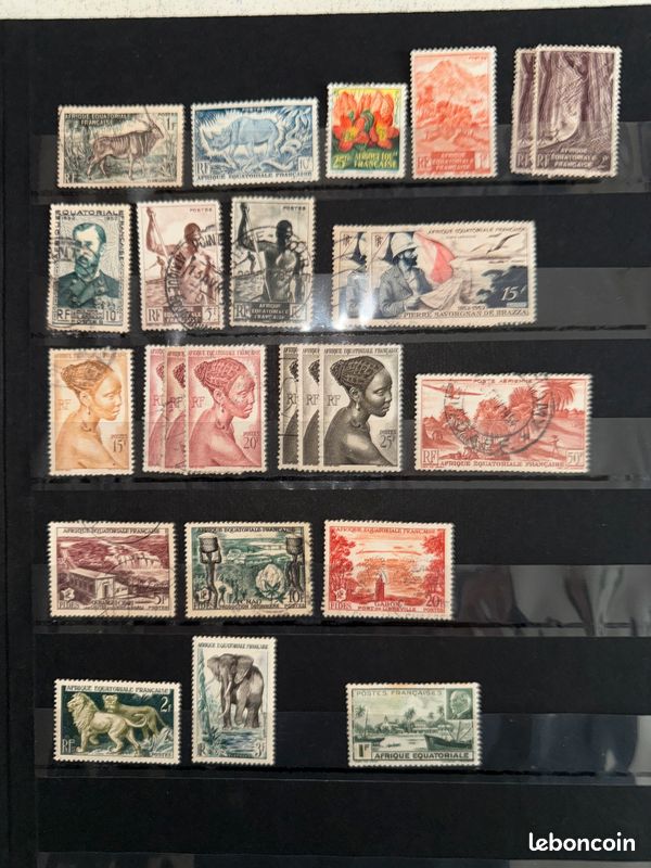 Timbres des colonies françaises et France (image 1)