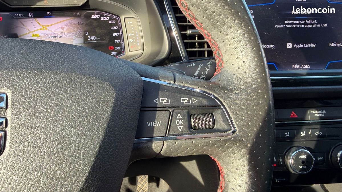 SEAT Leon 1.5 TSI 150 ACT FR DSG * REGULATEUR ADAPTATIF - APPLE CARPLAY - TOIT OUVRANT - CAMERA DE RECUL (image 26)