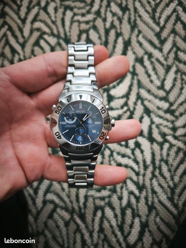 Lot De 2 Montres Sector 550 Match Fabriquées En Suisse - Bracelets Deux Tons - Neuves étiquetées