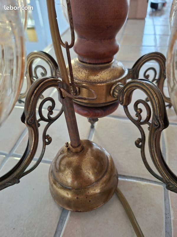 Lustre annees 70 avec ampoules (image 7)