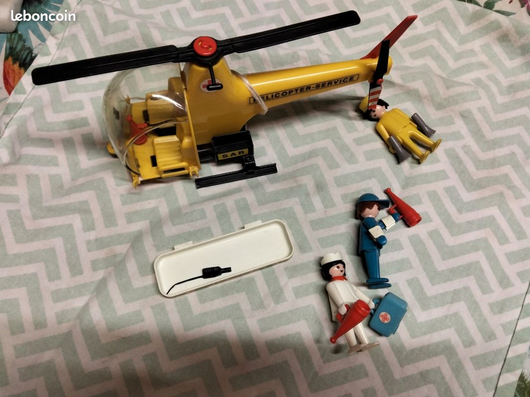 PLAYMOBIL 3247 Hélicoptère Jaune Secours City Action Vintage Avec 2 Personnage EUR 4,95 - FR