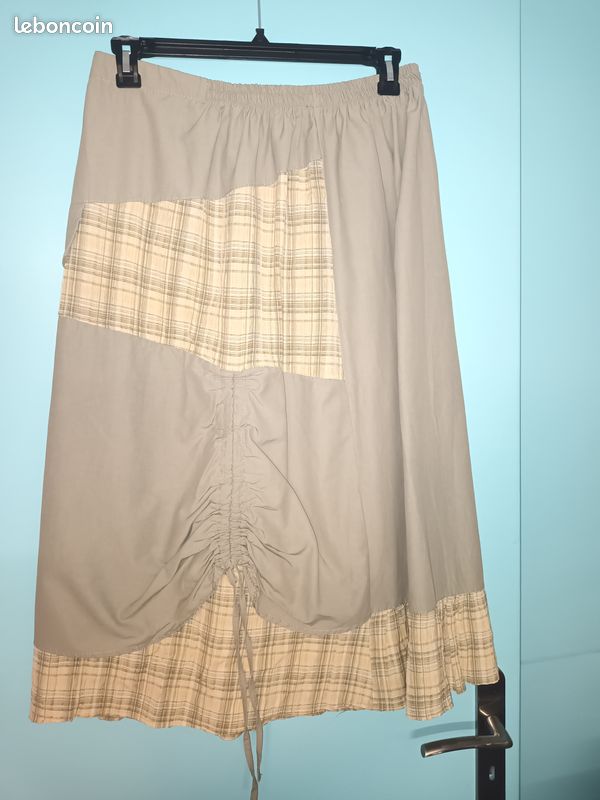 Jupe beige et jaune T46 (mam33133) (image 1)