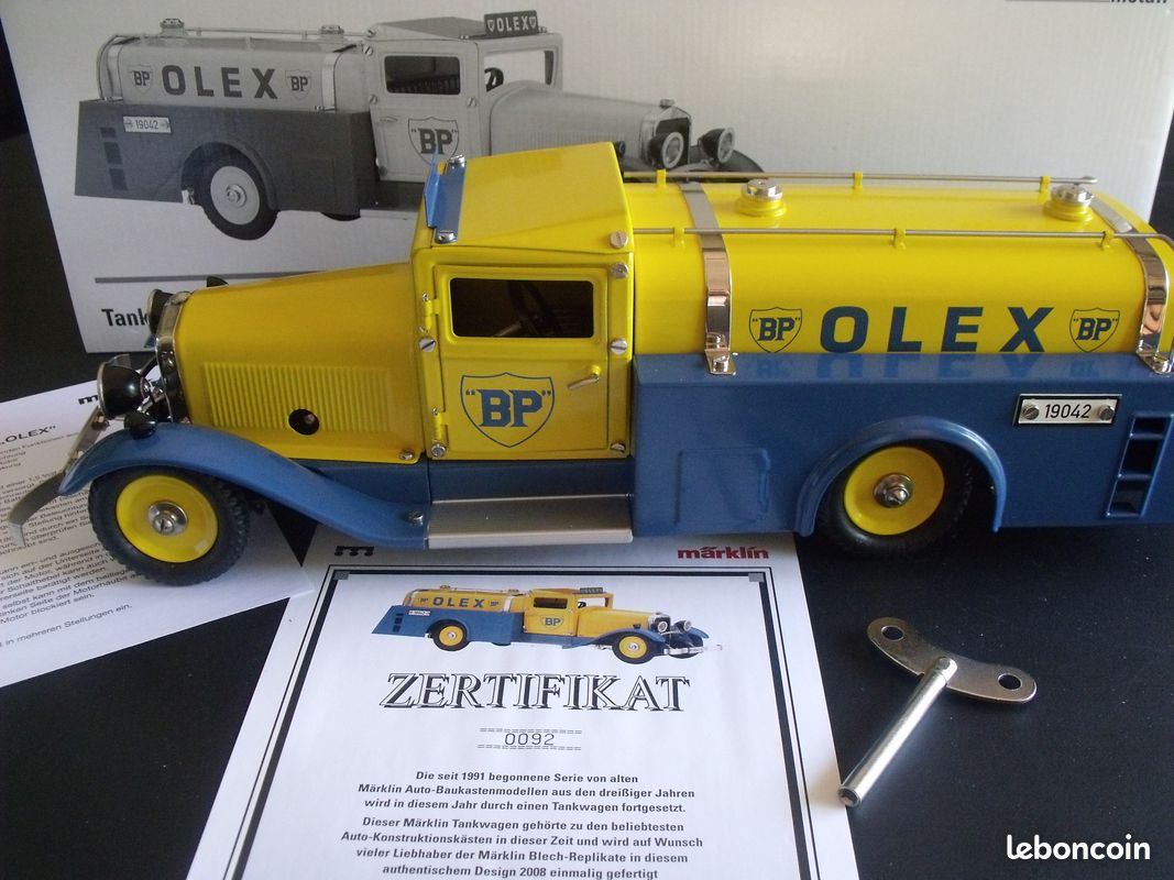Camion Jouet En Tôle Märklin – Année 1940, échelle 1:16 – Avec Moteur Et éclairage – Occasion Très Bon état