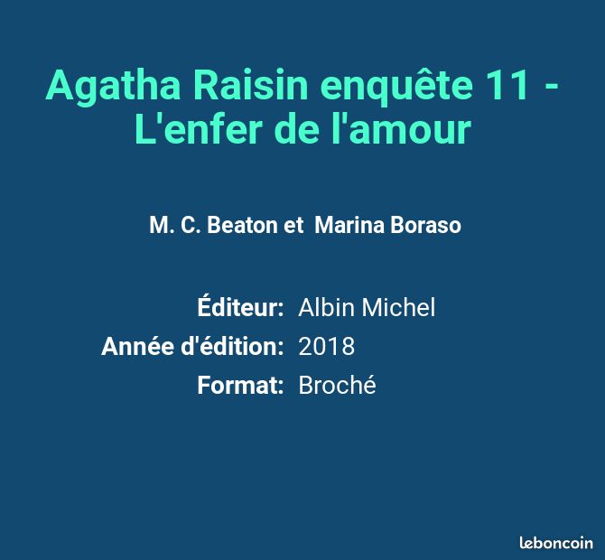 Agatha Raisin enquête 11 - L'enfer de l'amour - M. C. Beaton et Marina Boraso (image 2)