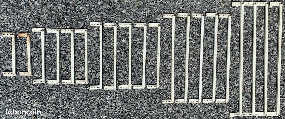 Lot de 29 barres montants métalliques pour montage rapide d'étagères avec de la cornière (image 6)