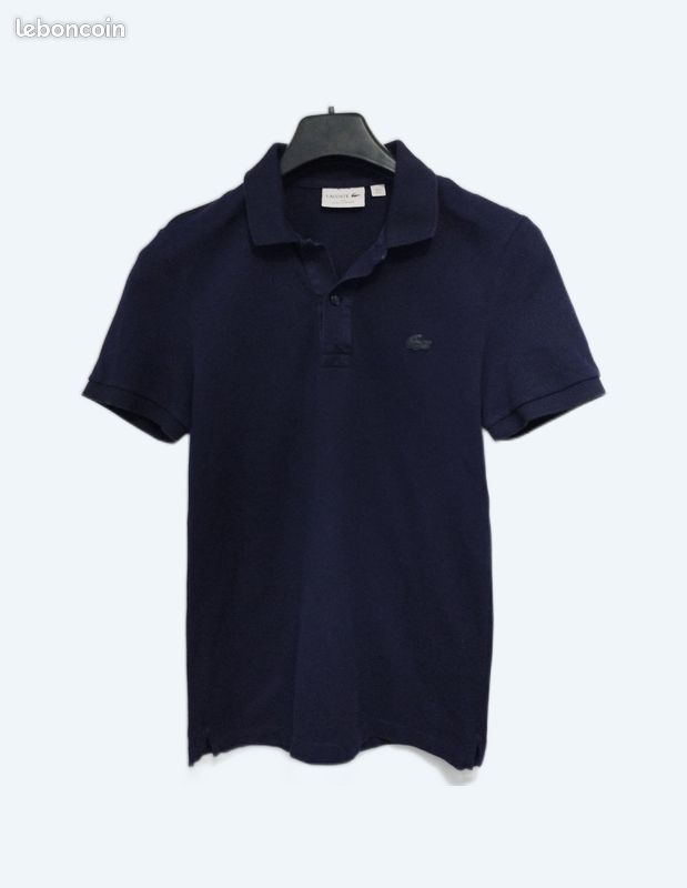 Polo Lacoste Bleu marine NEUF Taille S Logo ton sur ton