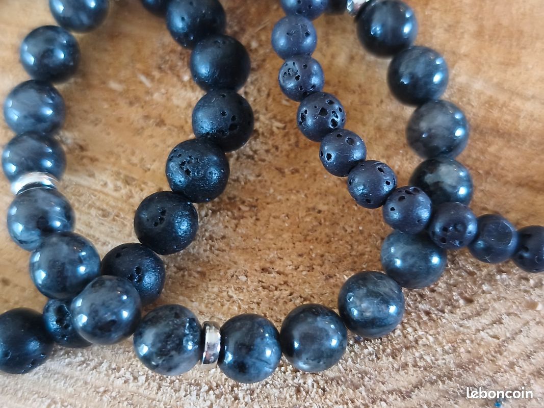 Bracelets en pierres naturelles,Type 9-23cm--3 pièces-lot Bracelet